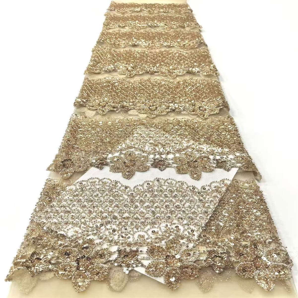Beaded Tulle Fabric - 5 Yards | COD HN728