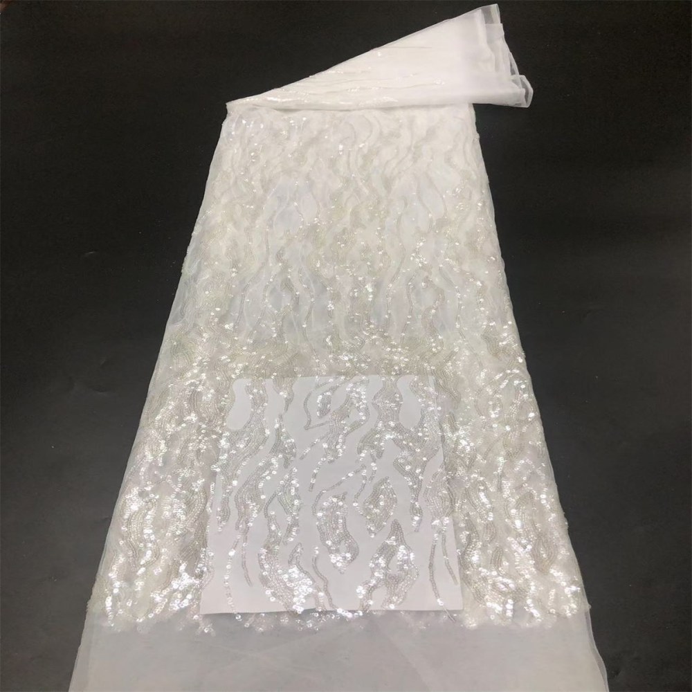 Beaded Tulle Fabric - 5 Yards | COD HN702