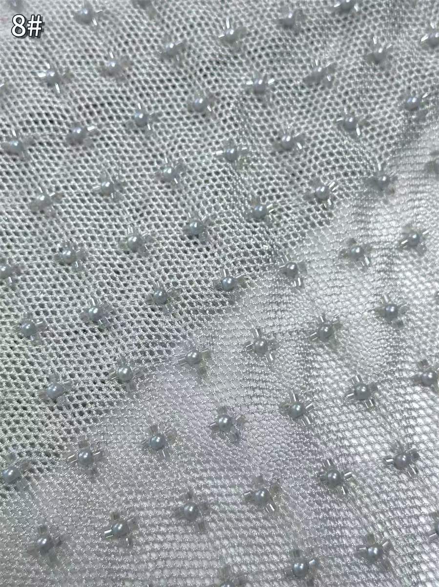 Beaded Tulle Fabric - 5 Yards | COD HN711