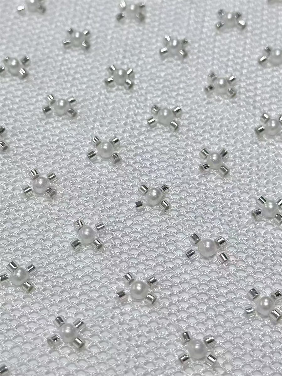 Beaded Tulle Fabric - 5 Yards | COD HN711