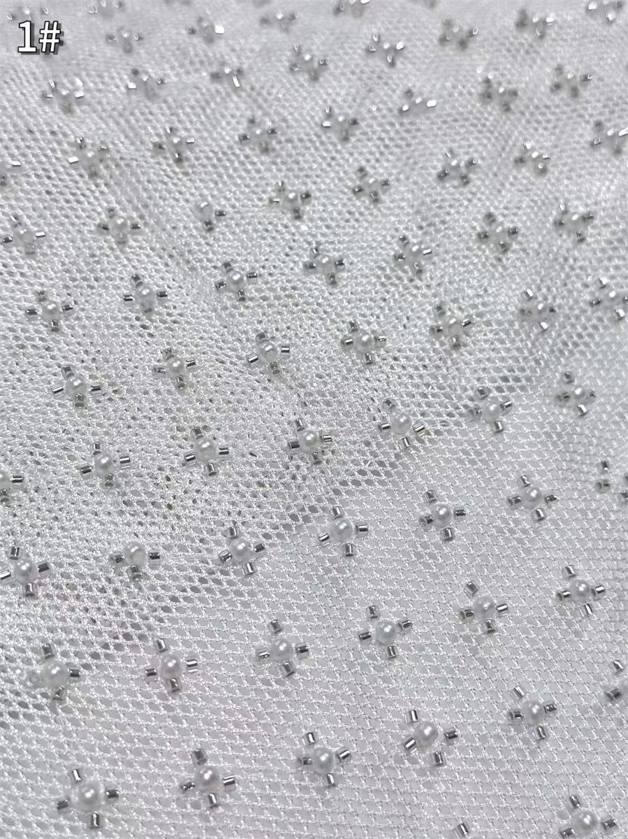 Beaded Tulle Fabric - 5 Yards | COD HN711