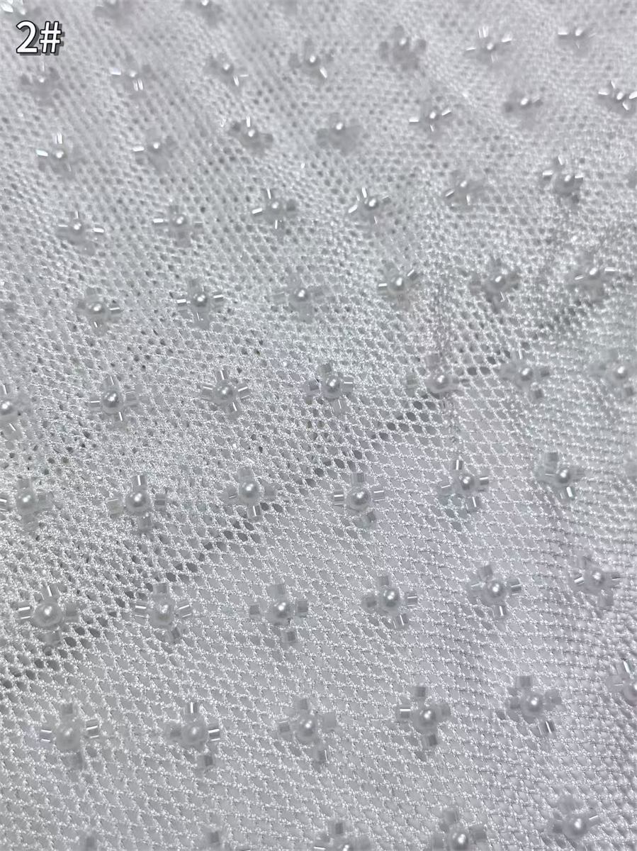 Beaded Tulle Fabric - 5 Yards | COD HN711