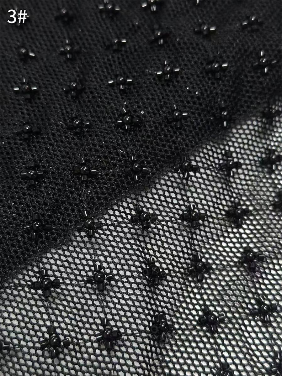 Beaded Tulle Fabric - 5 Yards | COD HN711