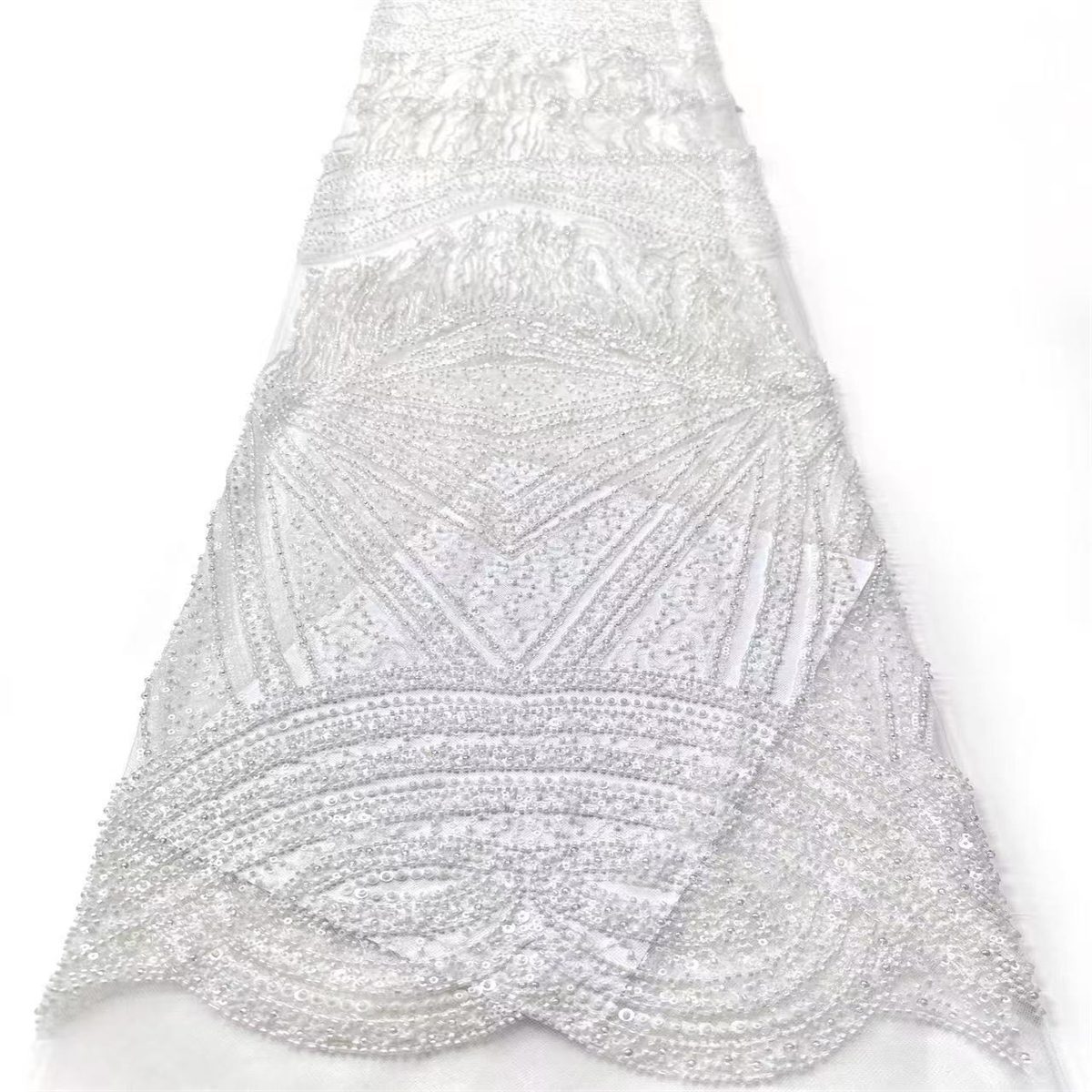 Beaded Tulle Fabric - 5 Yards | COD HN727