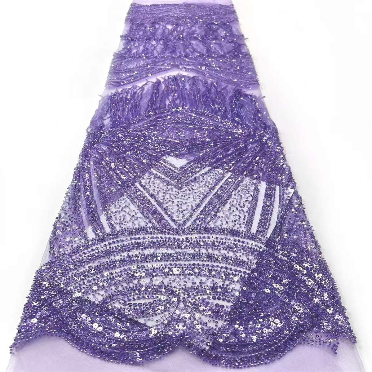 Beaded Tulle Fabric - 5 Yards | COD HN727