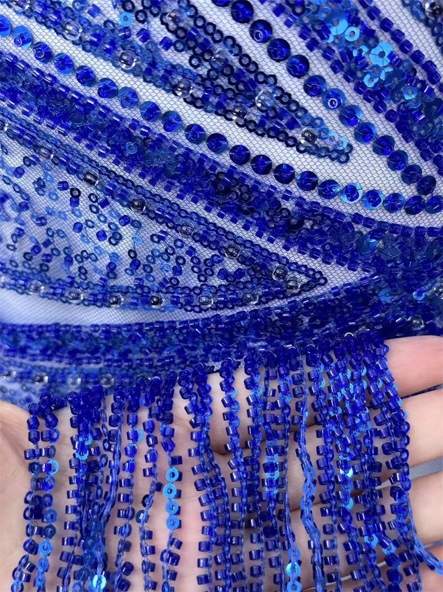 Beaded Tulle Fabric - 5 Yards | COD HN727