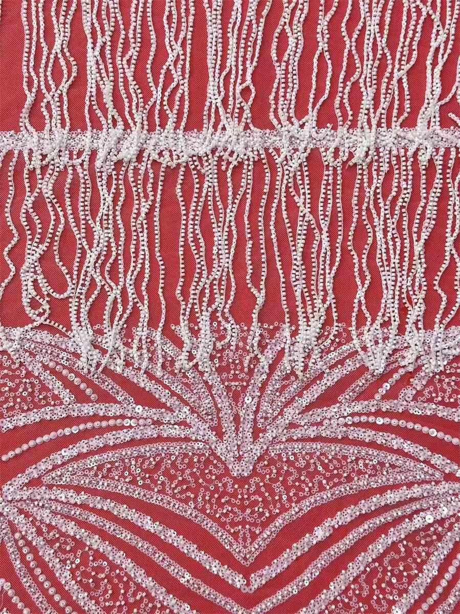 Beaded Tulle Fabric - 5 Yards | COD HN727