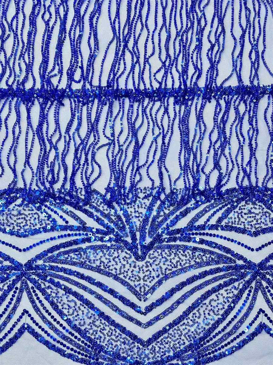 Beaded Tulle Fabric - 5 Yards | COD HN727