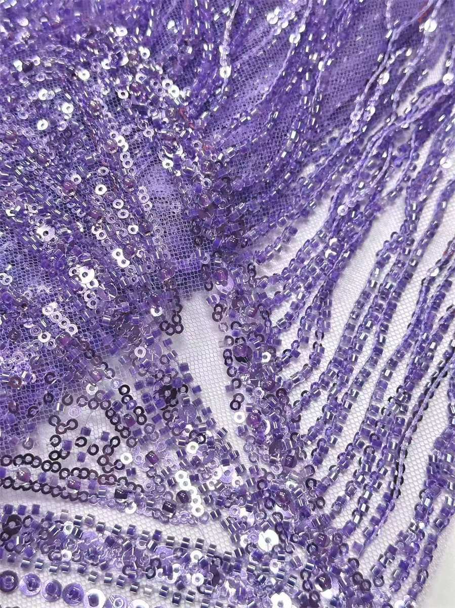 Beaded Tulle Fabric - 5 Yards | COD HN727