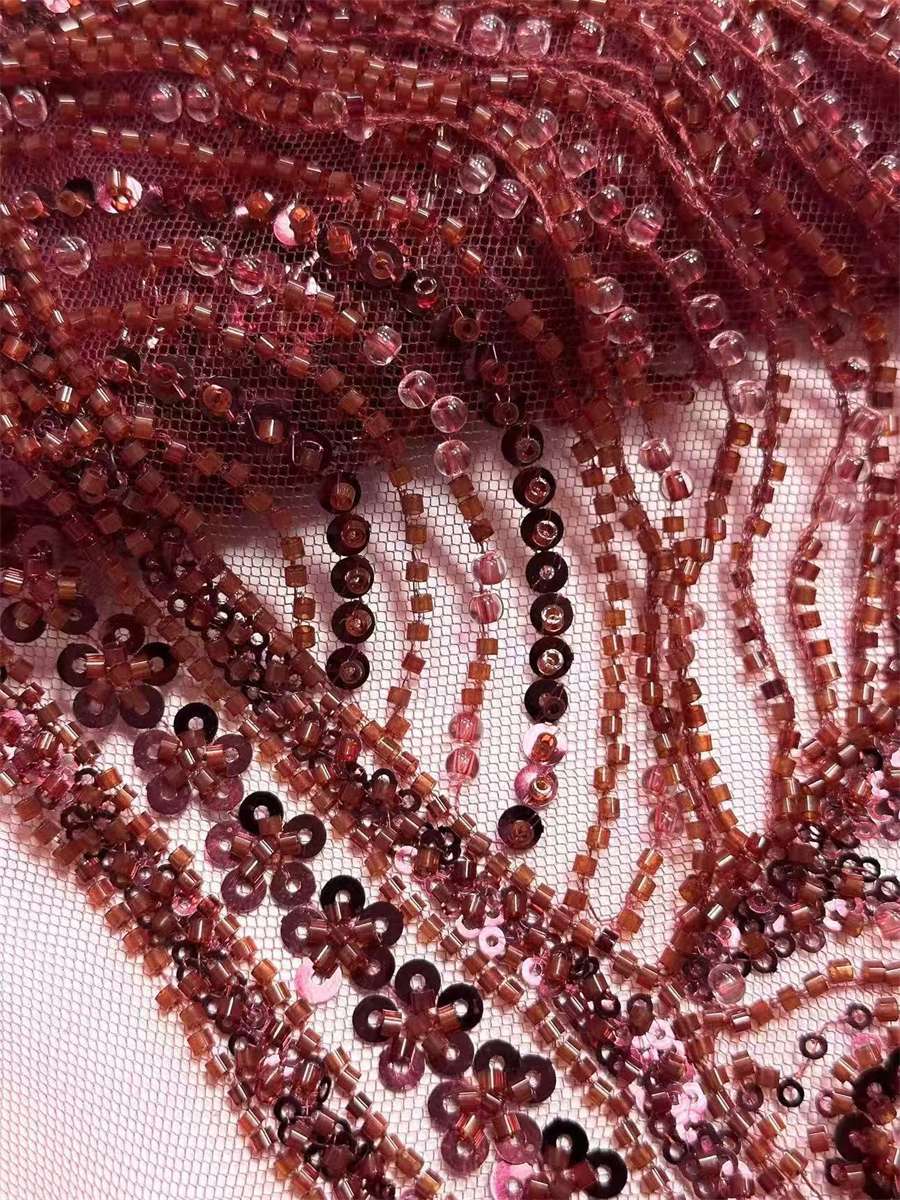 Beaded Tulle Fabric - 5 Yards | COD HN729