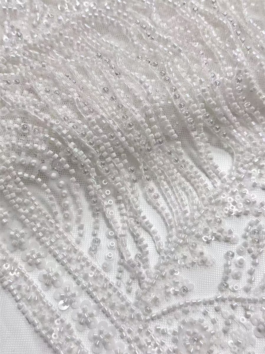 Beaded Tulle Fabric - 5 Yards | COD HN729