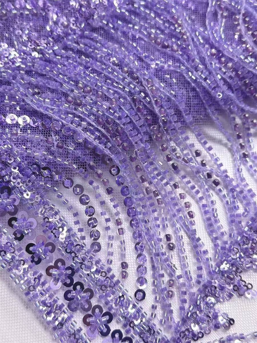 Beaded Tulle Fabric - 5 Yards | COD HN729