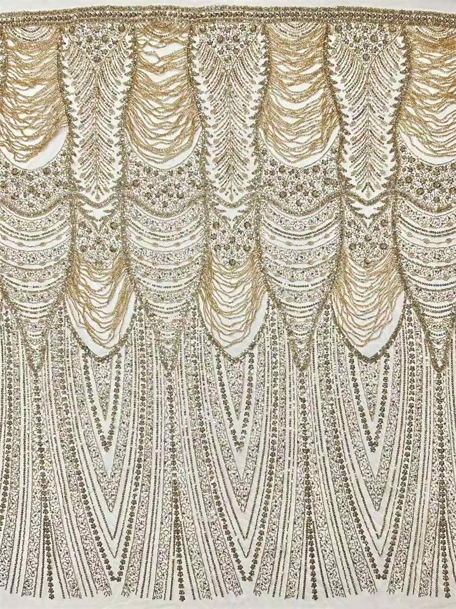 Beaded Tulle Fabric - 5 Yards | COD HN729