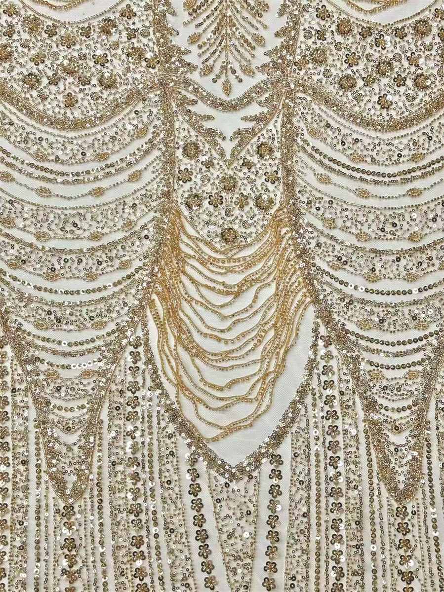 Beaded Tulle Fabric - 5 Yards | COD HN729