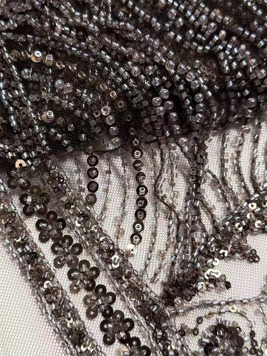 Beaded Tulle Fabric - 5 Yards | COD HN729
