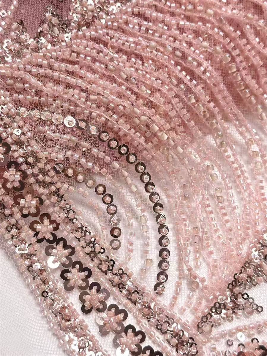 Beaded Tulle Fabric - 5 Yards | COD HN729