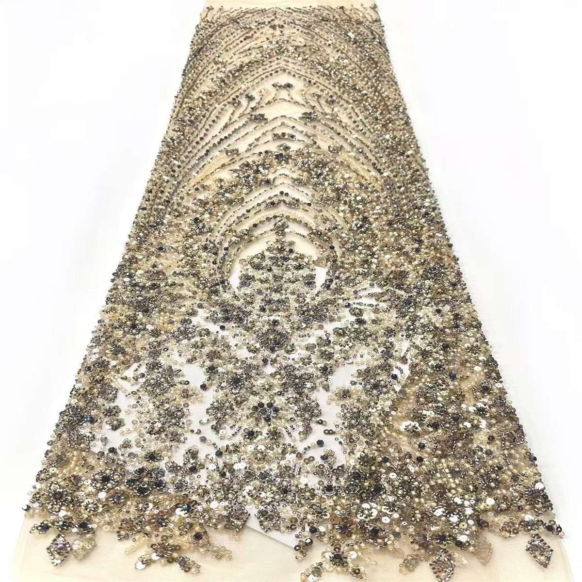 Beaded Tulle Fabric - 5 Yards | COD HN738