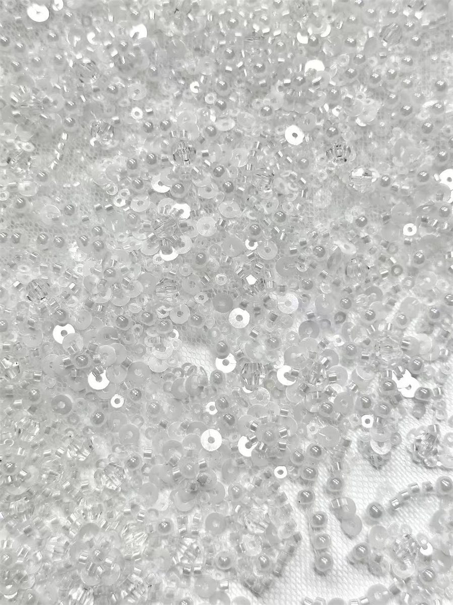 Beaded Tulle Fabric - 5 Yards | COD HN738