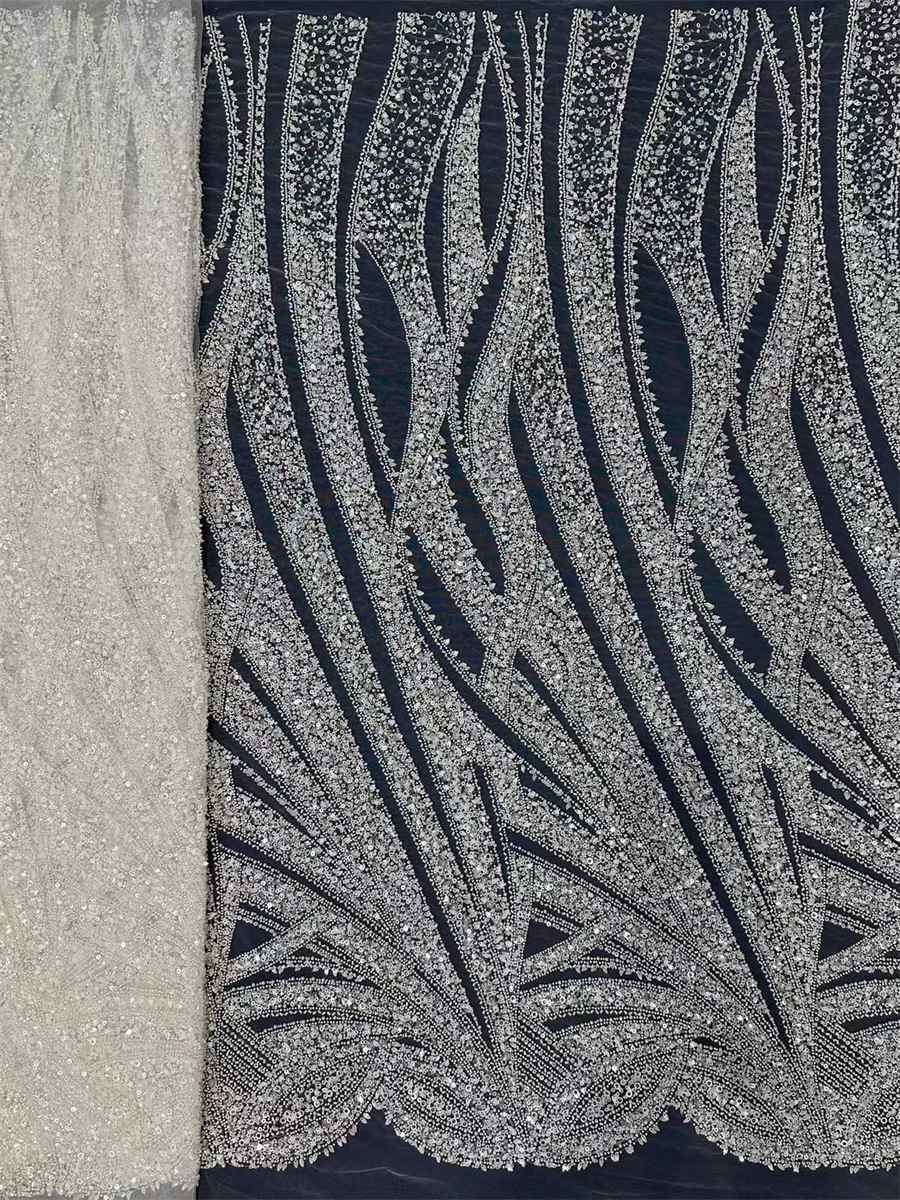 Beaded Tulle Fabric - 5 Yards | COD HN019