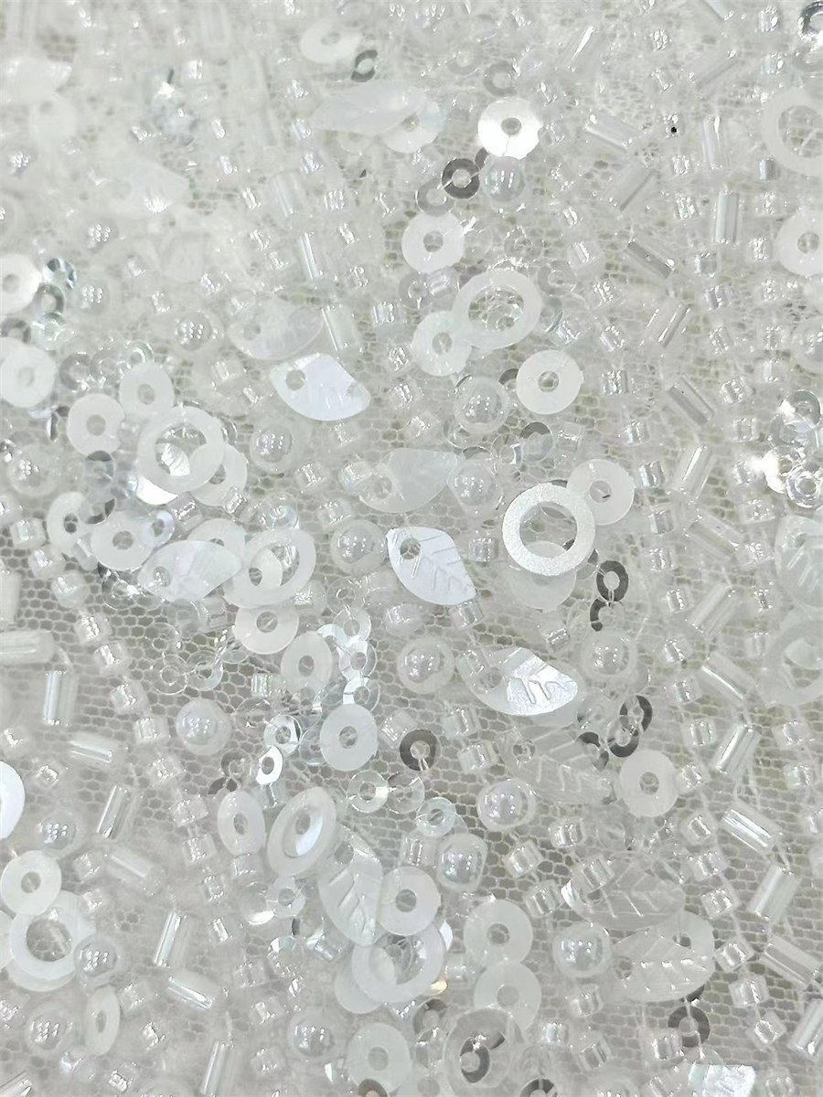 Beaded Tulle Fabric - 5 Yards | COD HN019