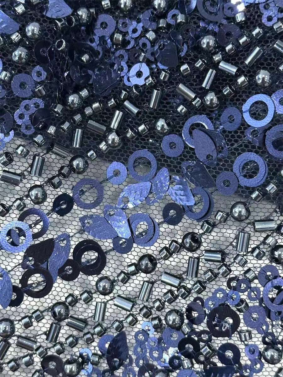 Beaded Tulle Fabric - 5 Yards | COD HN019