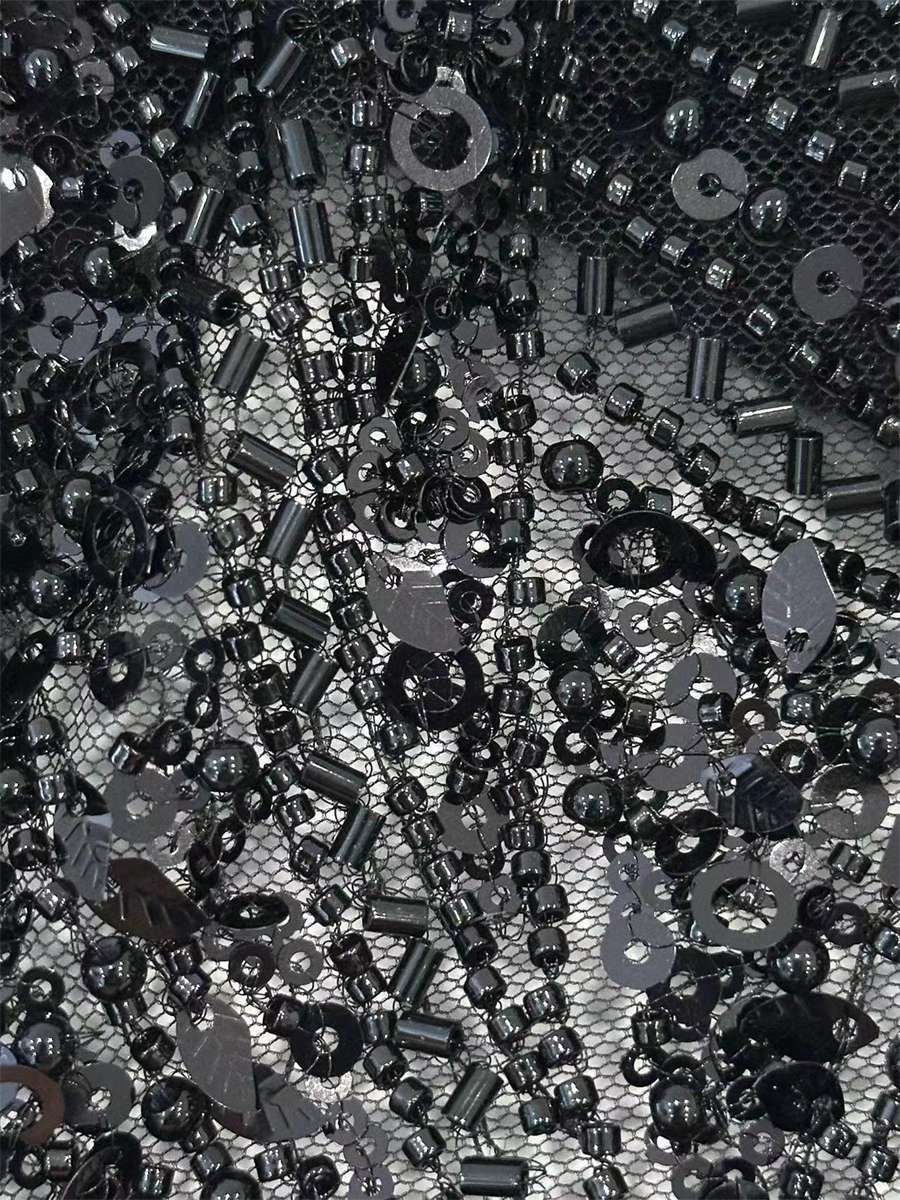 Beaded Tulle Fabric - 5 Yards | COD HN019