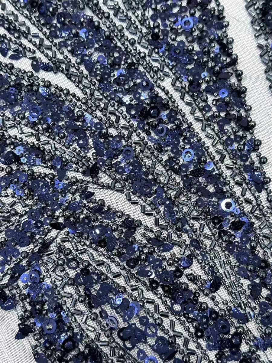 Beaded Tulle Fabric - 5 Yards | COD HN019