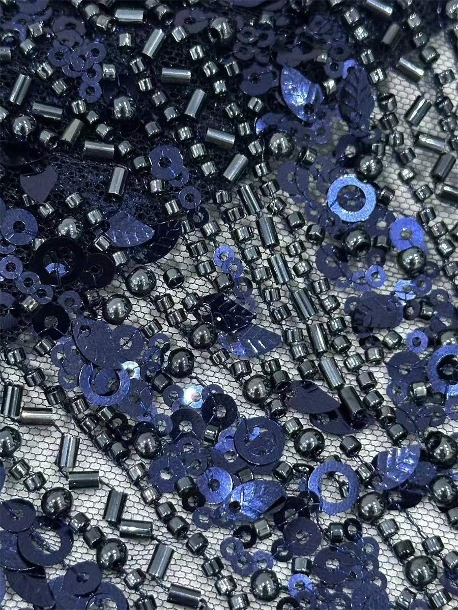 Beaded Tulle Fabric - 5 Yards | COD HN019