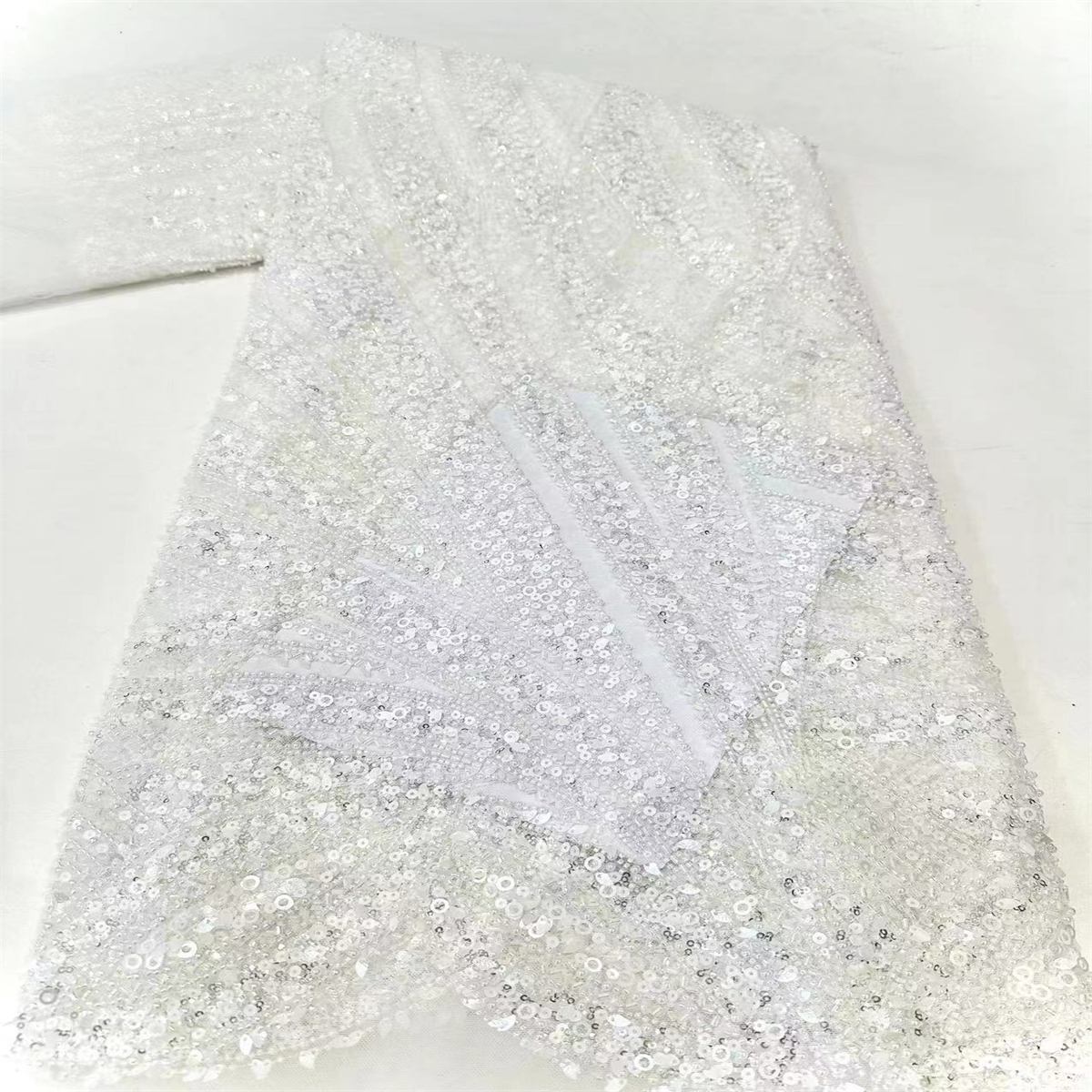 Beaded Tulle Fabric - 5 Yards | COD HN019