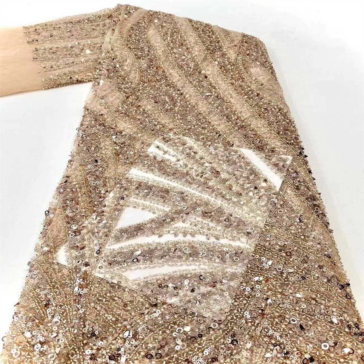 Beaded Tulle Fabric - 5 Yards | COD HN019