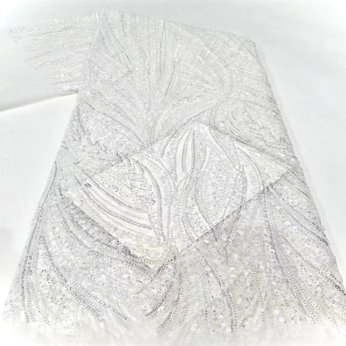 Beaded Tulle Fabric - 5 Yards | COD HN021