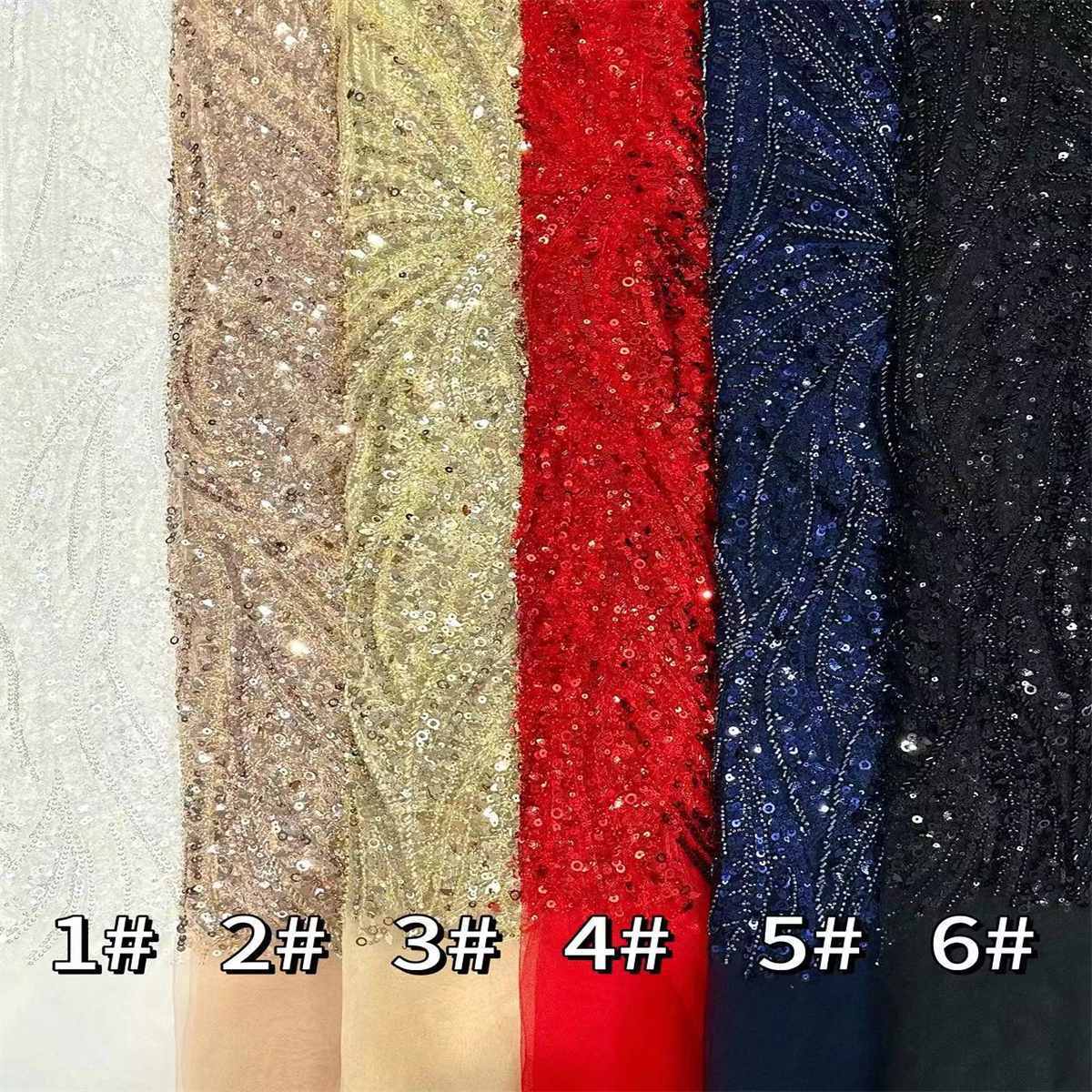 Beaded Tulle Fabric - 5 Yards | COD HN021