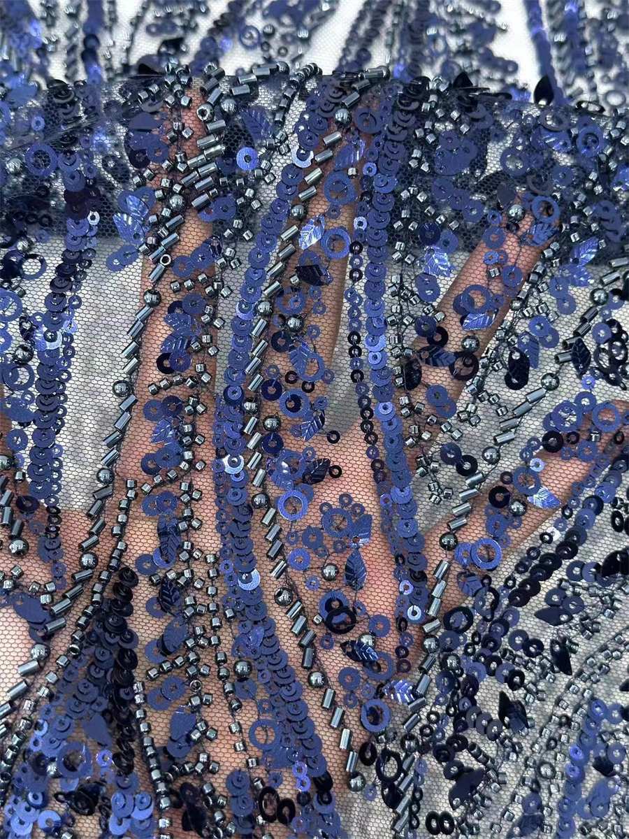 Beaded Tulle Fabric - 5 Yards | COD HN021
