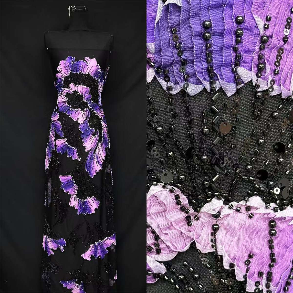 Beaded Tulle Fabric - 5 Yards | COD