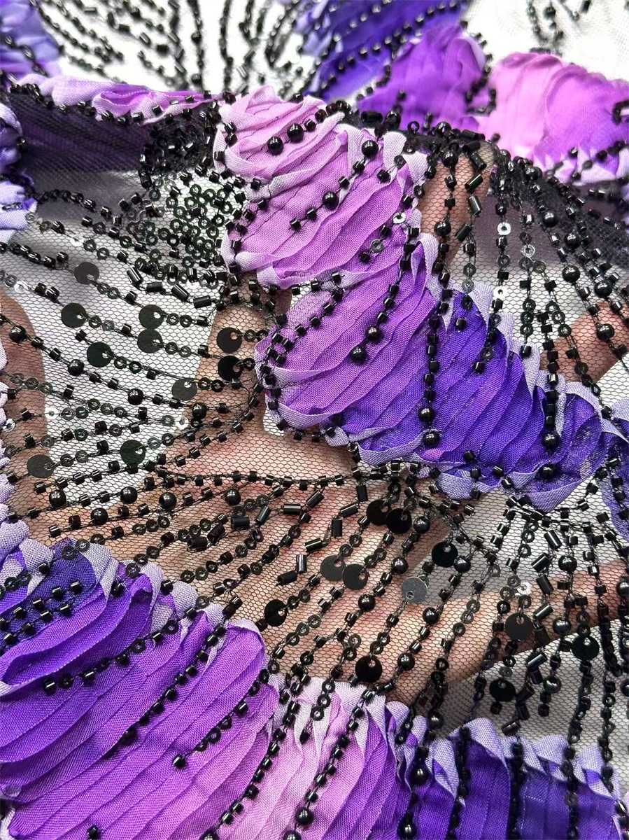Beaded Tulle Fabric - 5 Yards | COD