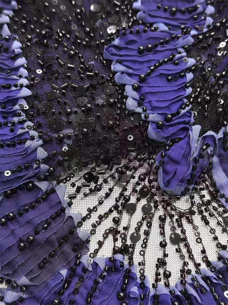 Beaded Tulle Fabric - 5 Yards | COD
