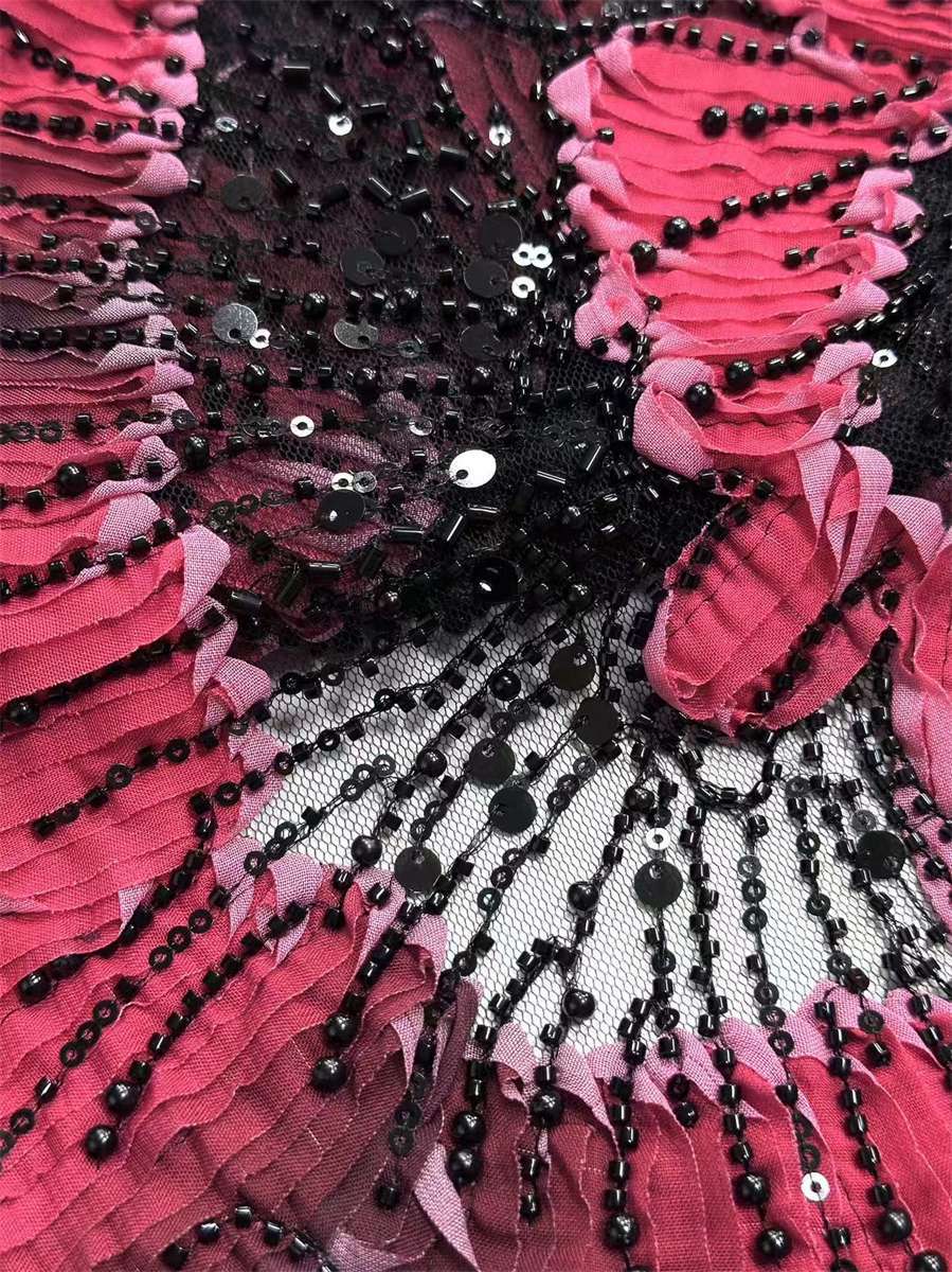 Beaded Tulle Fabric - 5 Yards | COD