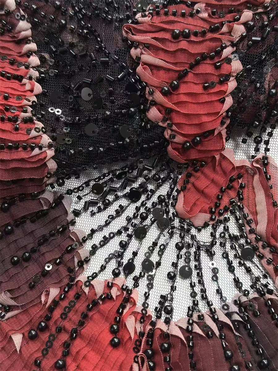 Beaded Tulle Fabric - 5 Yards | COD