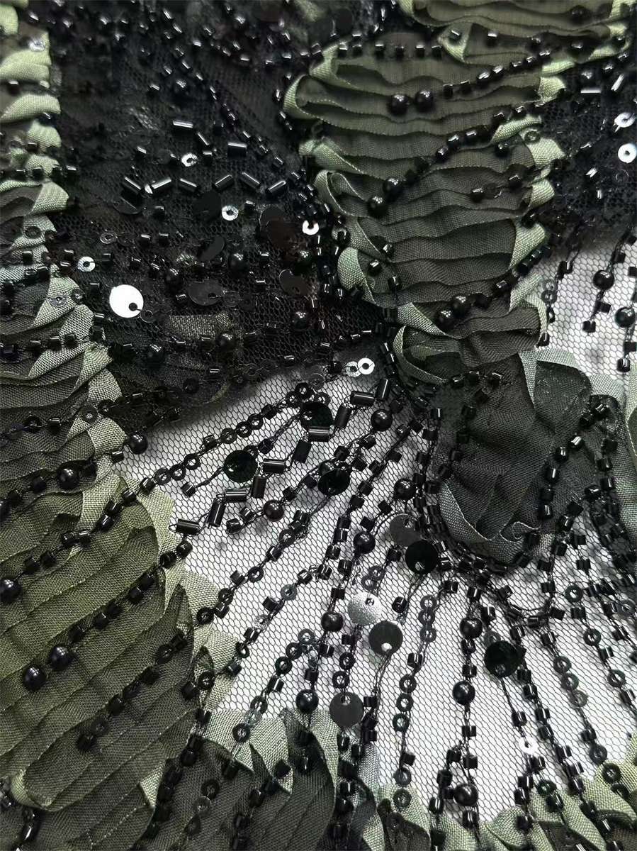 Beaded Tulle Fabric - 5 Yards | COD HN773