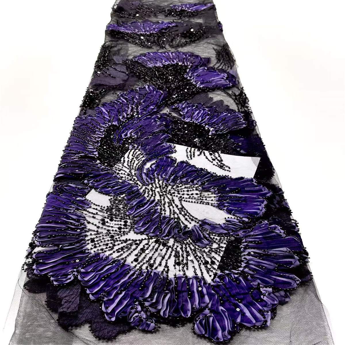 Beaded Tulle Fabric - 5 Yards | COD