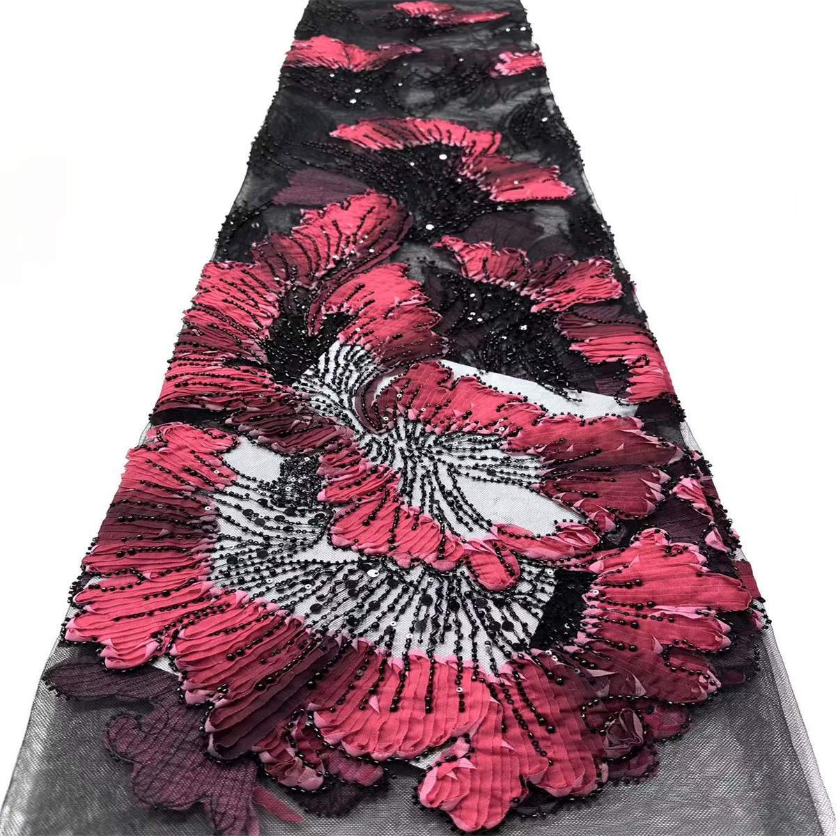 Beaded Tulle Fabric - 5 Yards | COD