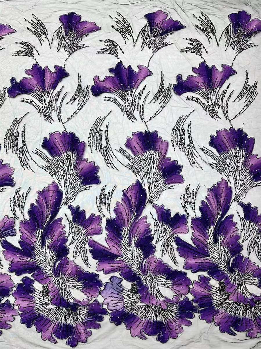 Beaded Tulle Fabric - 5 Yards | COD