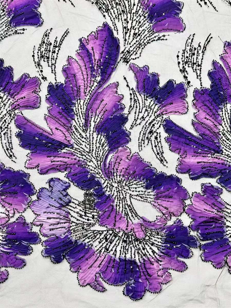 Beaded Tulle Fabric - 5 Yards | COD
