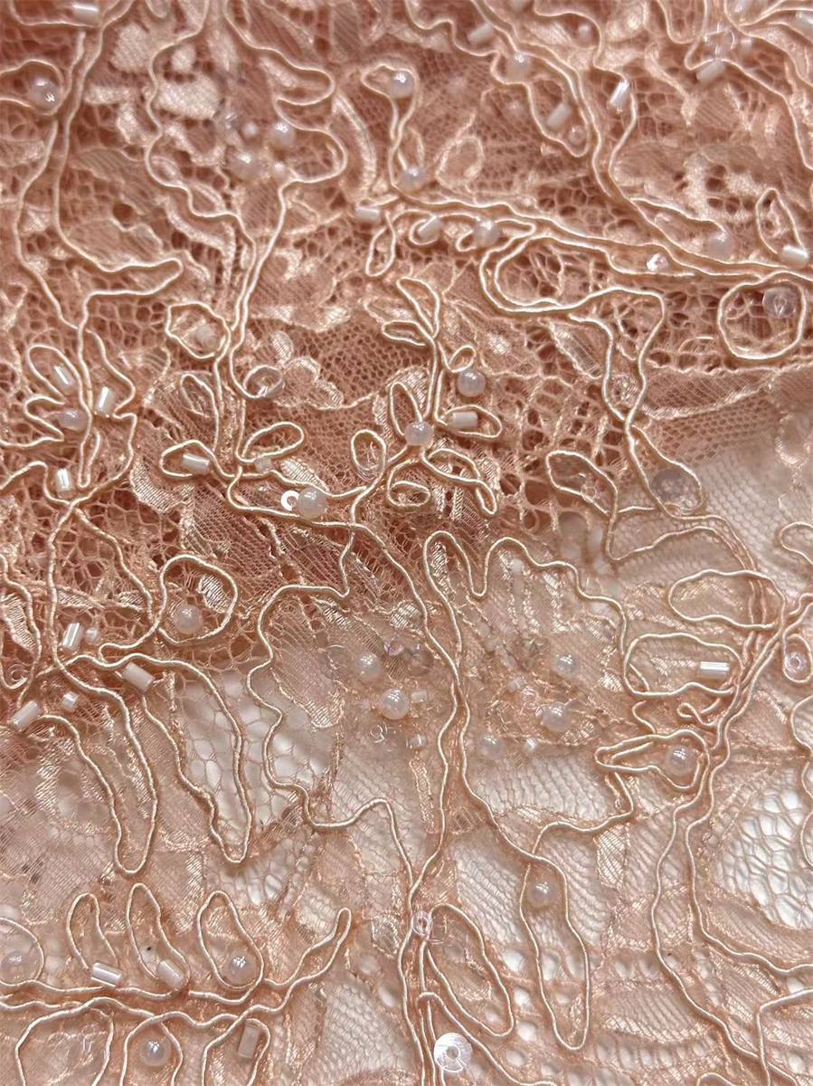 Beaded Tulle Fabric - 5 Yards | COD HN695