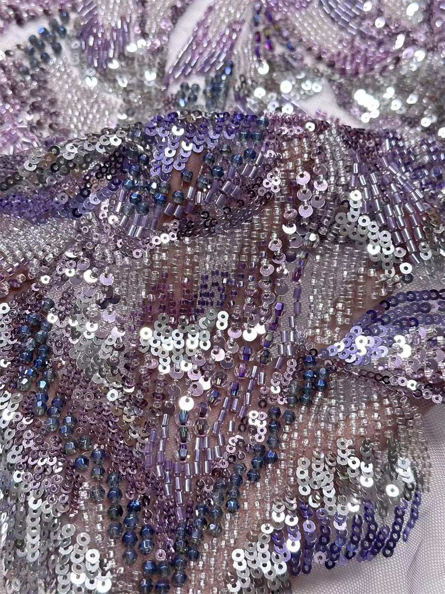 Beaded Tulle Fabric - 5 Yards | COD HN697