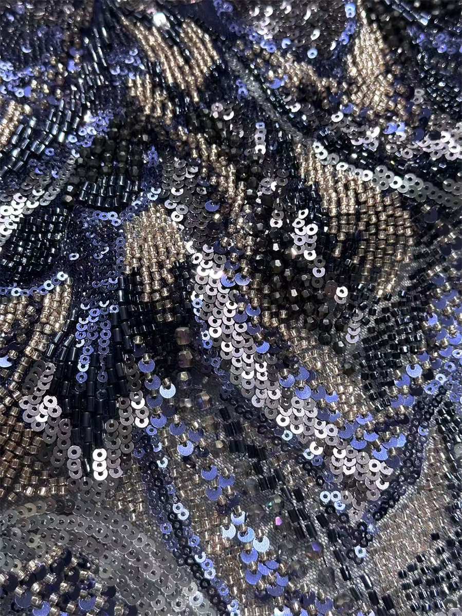 Beaded Tulle Fabric - 5 Yards | COD HN697