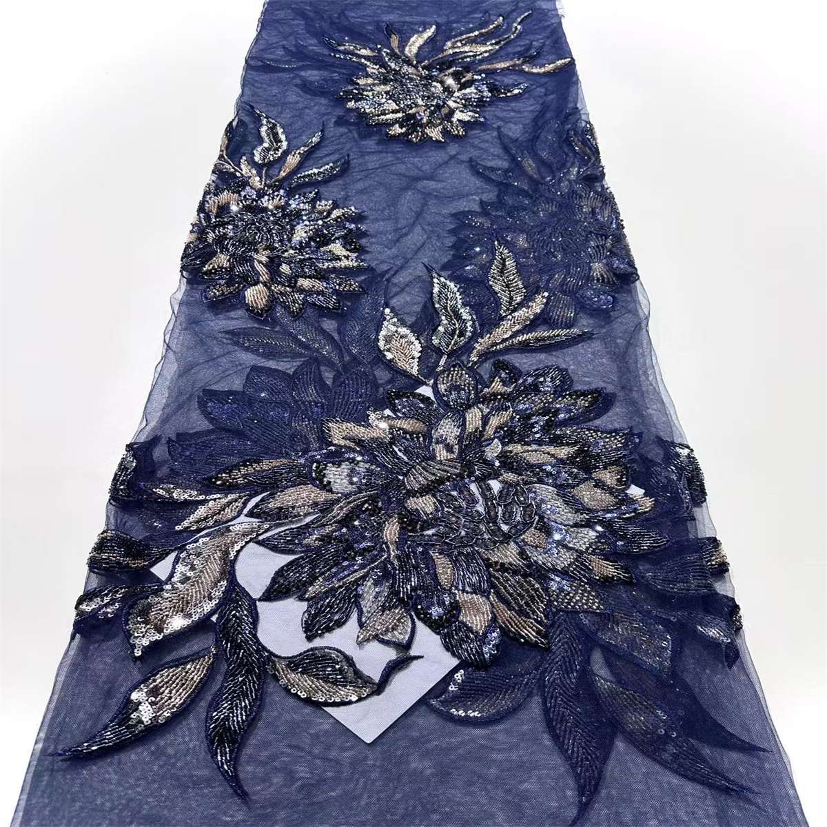 Beaded Tulle Fabric - 5 Yards | COD HN699