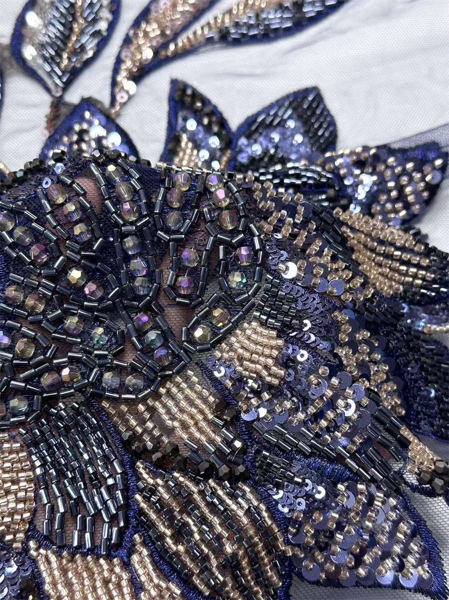 Beaded Tulle Fabric - 5 Yards | COD HN699