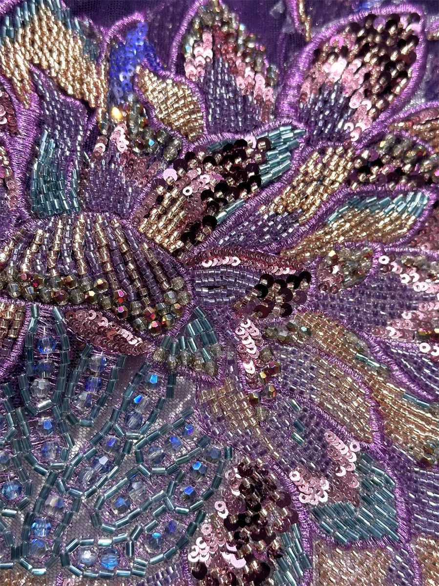 Beaded Tulle Fabric - 5 Yards | COD HN699