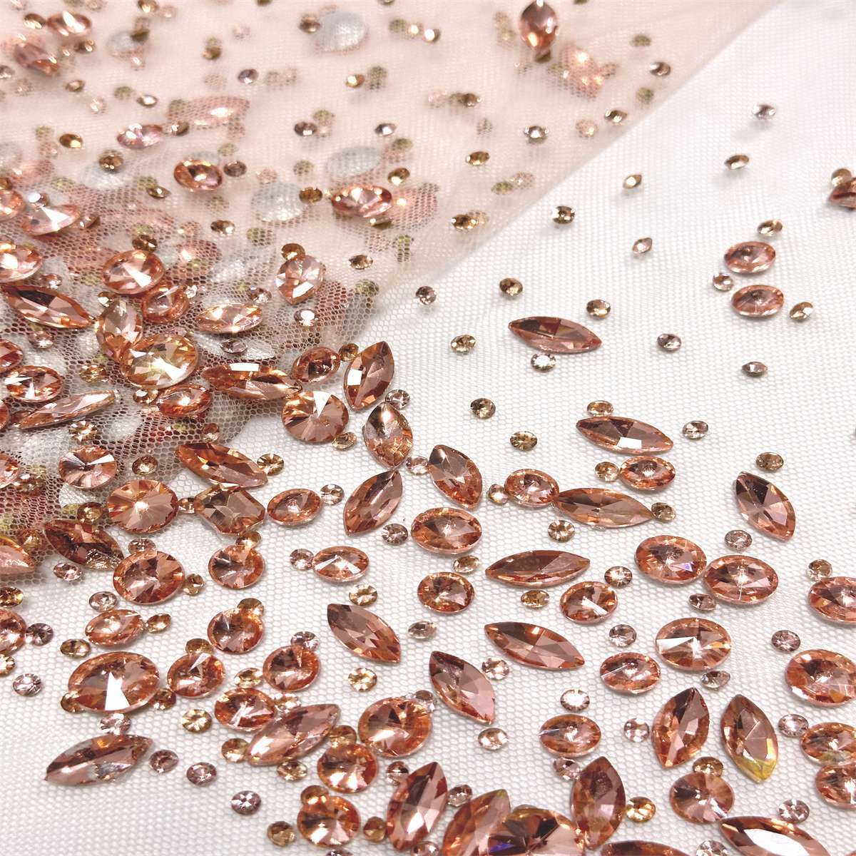 Beaded Tulle Fabric - 5 Yards | COD HN714